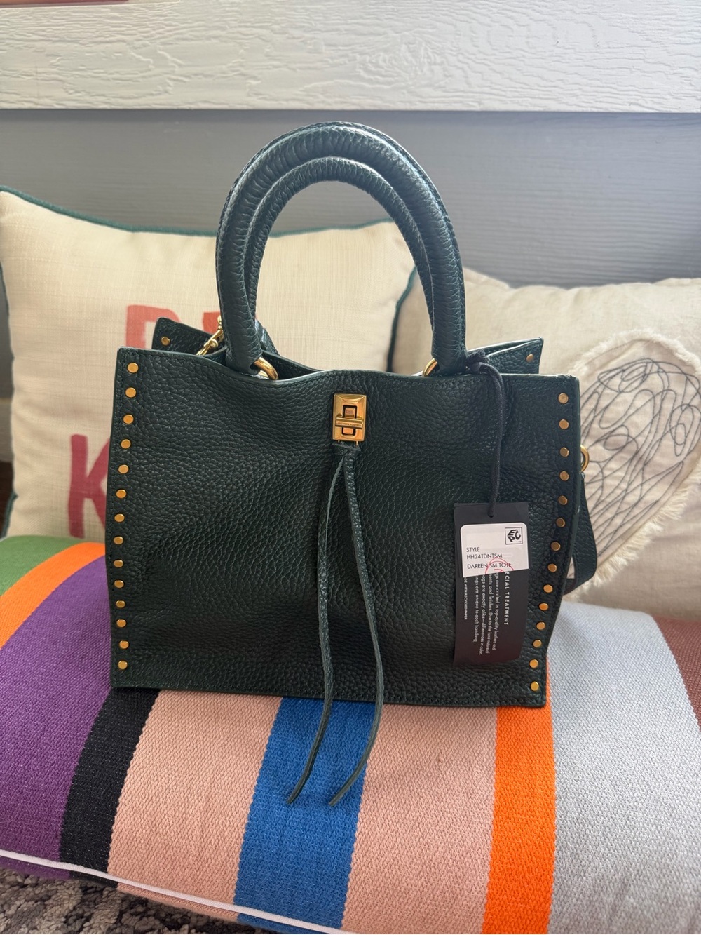 Rebecca Minkoff Darren Small Tote Leather Forest Green